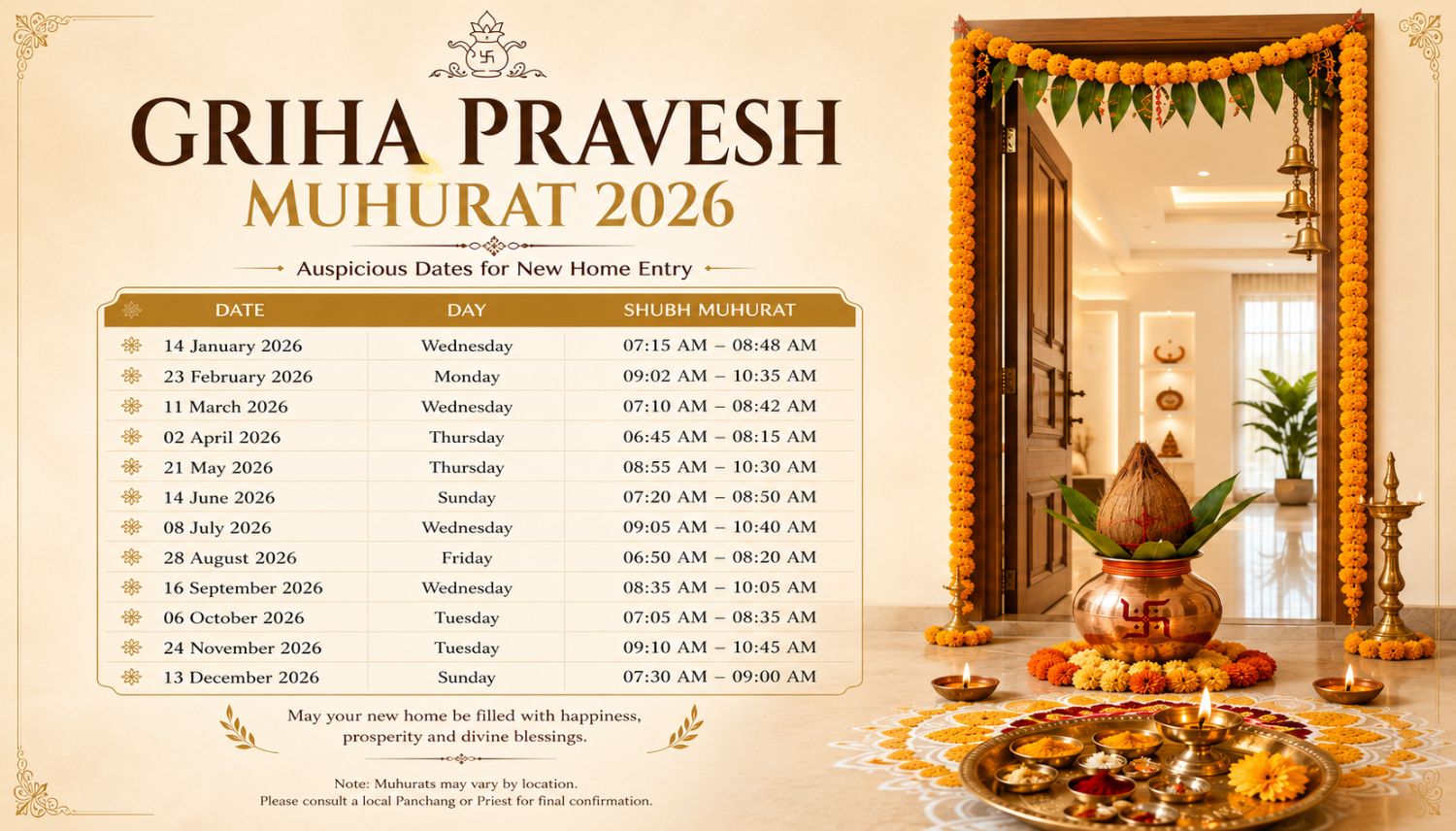 griha pravesh muhrat